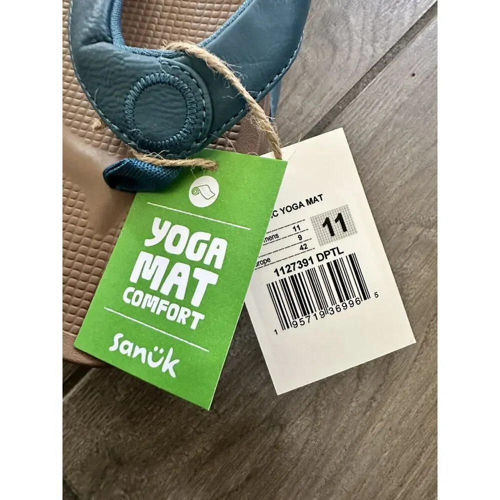 Sanuk NWT Cosmic Yoga Mat Women's Sandal Size 11 Deep Teal Comfort Summer Beach